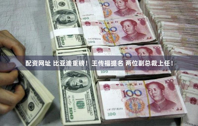 配资网址 比亚迪重磅！王传福提名 两位副总裁上任！