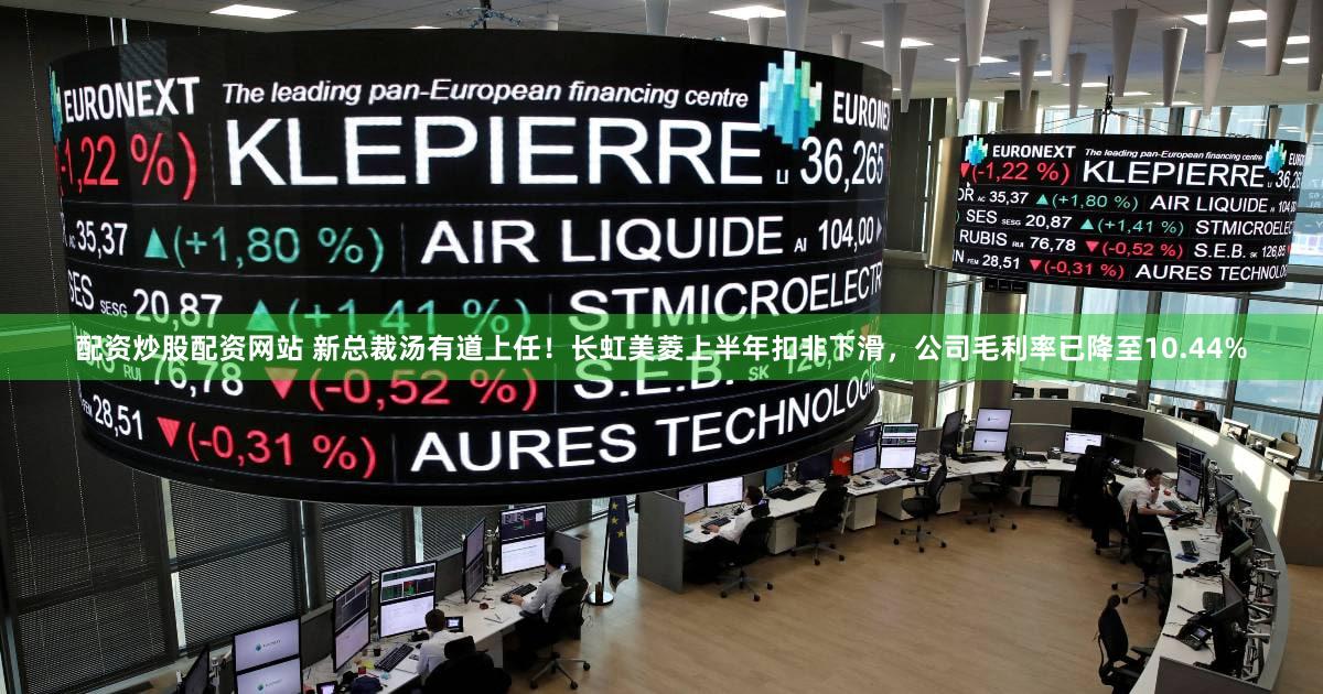 配资炒股配资网站 新总裁汤有道上任！长虹美菱上半年扣非下滑，公司毛利率已降至10.44%