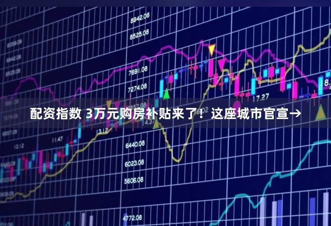 配资指数 3万元购房补贴来了！这座城市官宣→
