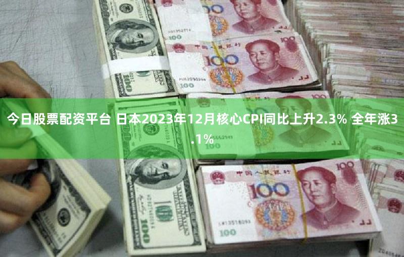 今日股票配资平台 日本2023年12月核心CPI同比上升2.3% 全年涨3.1%