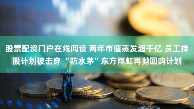 股票配资门户在线阅读 两年市值蒸发超千亿 员工持股计划被击穿 “防水茅”东方雨虹再抛回购计划