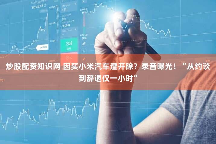炒股配资知识网 因买小米汽车遭开除？录音曝光！“从约谈到辞退仅一小时”