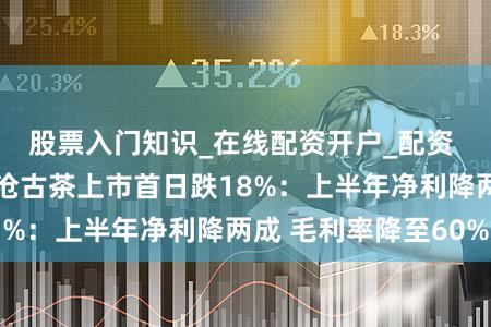 股票入门知识_在线配资开户_配资 普洱茶第一股澜沧古茶上市首日跌18%：上半年净利降两成 毛利率降至60%