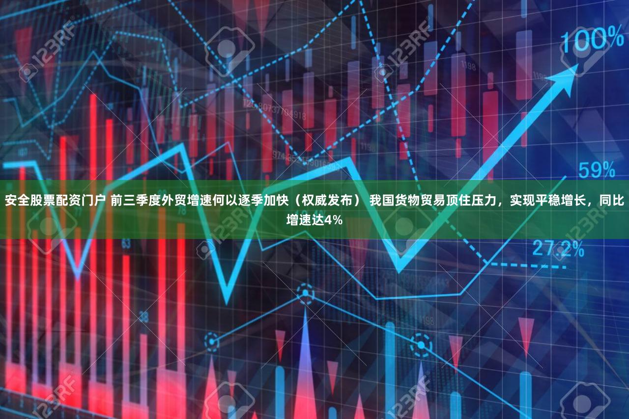 安全股票配资门户 前三季度外贸增速何以逐季加快（权威发布） 我国货物贸易顶住压力，实现平稳增长，同比增速达4%