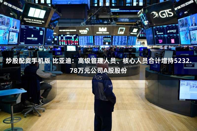炒股配资手机版 比亚迪：高级管理人员、核心人员合计增持5232.78万元公司A股股份