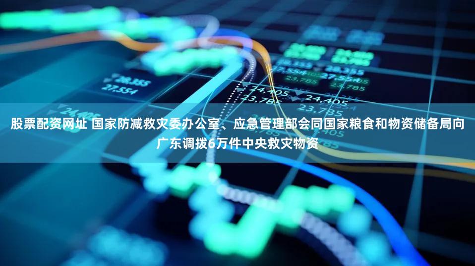 股票配资网址 国家防减救灾委办公室、应急管理部会同国家粮食和物资储备局向广东调拨6万件中央救灾物资